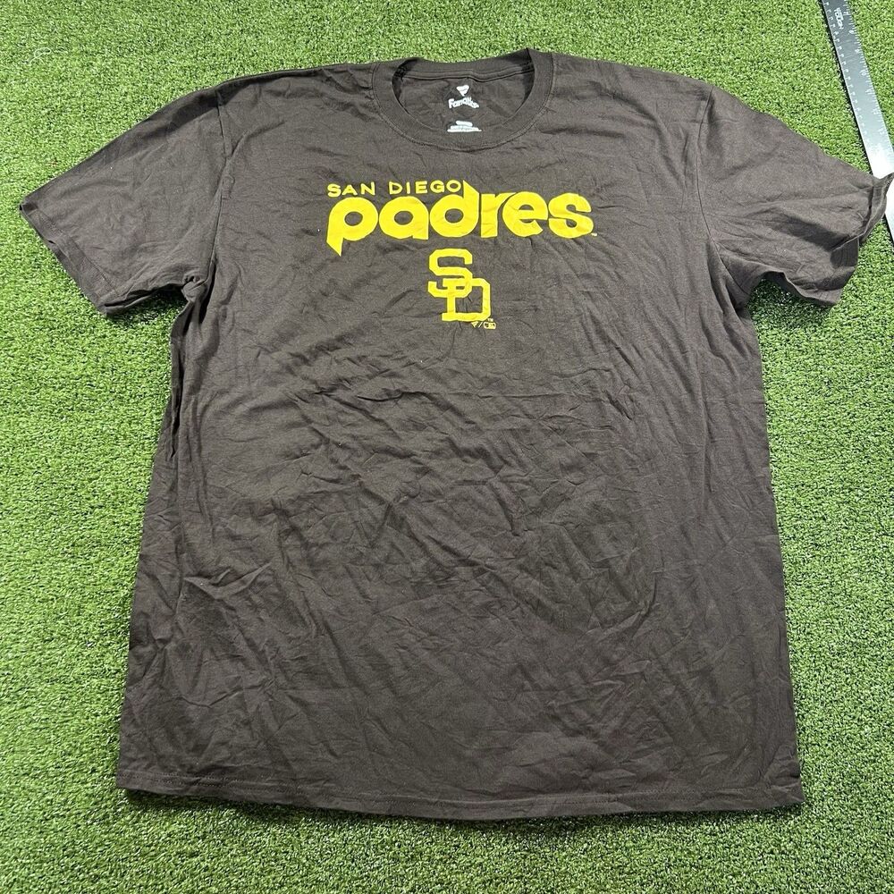 San Diego Padres MLB Short Sleeve Tee Brown Mens Size XL NWOT